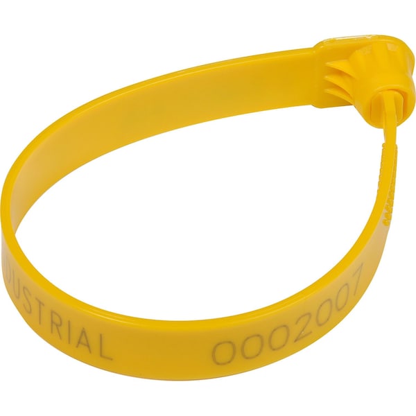 Plastic Truck Seal, 7-1/2L, 60 Lb. Break Strength, Yellow, 100PK